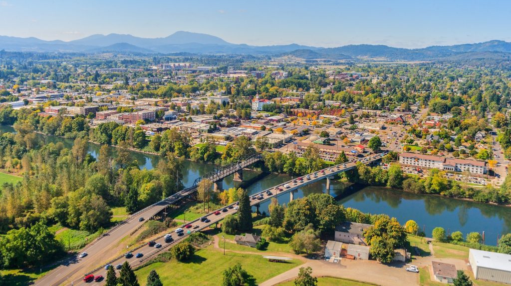 Corvallis, Oregon aerial photo